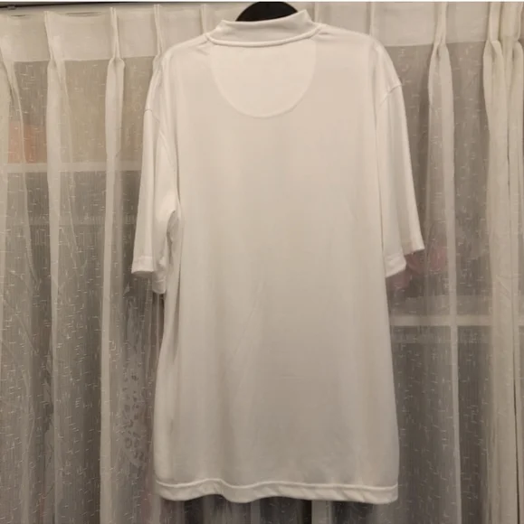 Pebble Beach Performance Short Sleeve Shirt White Size Large NWOT